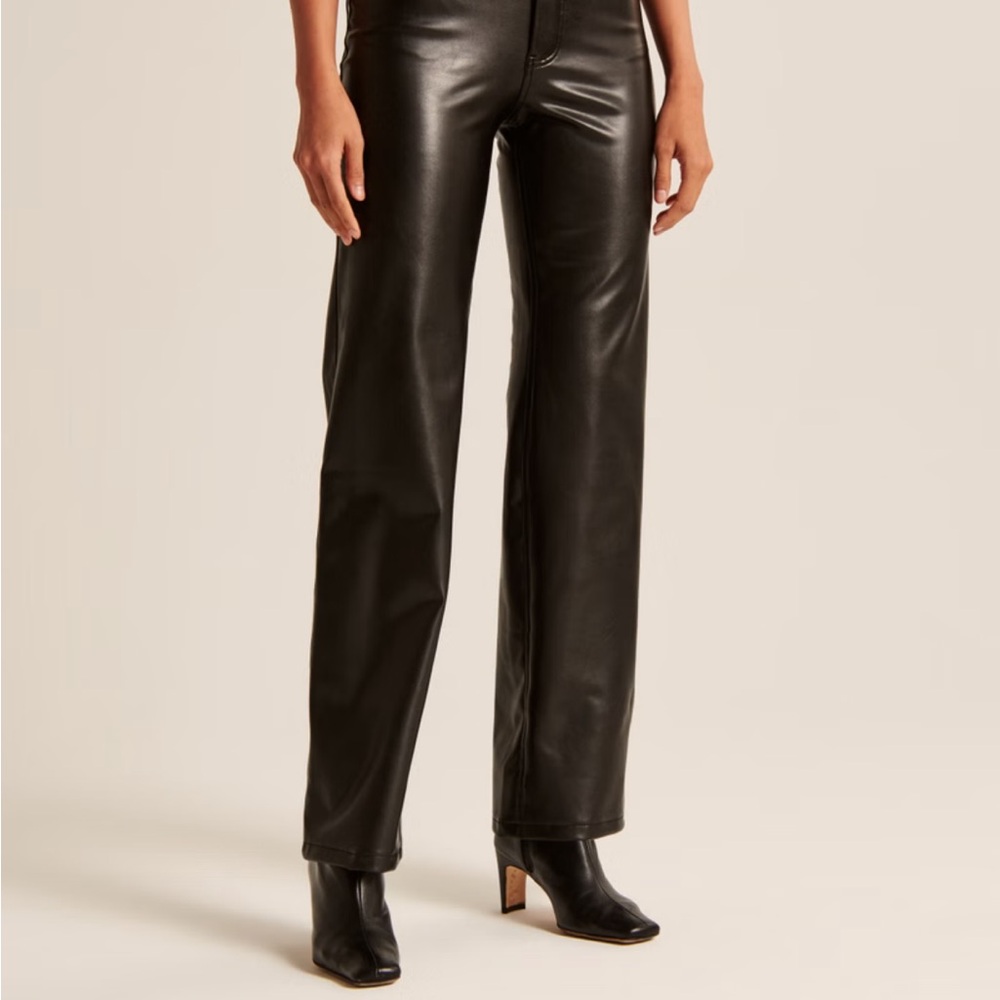 Abercrombie & Fitch Black Leather Pants